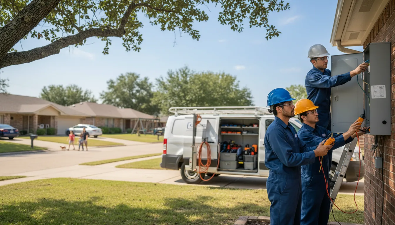 Certified electrician providing emergency electrical services in Pettus, TX